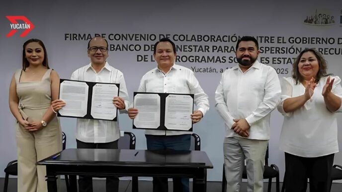 Yucatán firma convenio con Banco del Bienestar para entregar apoyos sociales sin intermediarios